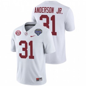 Alabama Crimson Tide Will Anderson Jr. #31 College Football Playoff Jersey White 2021 Cotton Bowl