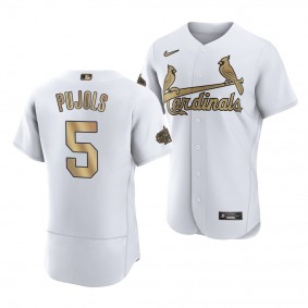 2022 MLB All-Star Game Albert Pujols St. Louis Cardinals #5 White Authentic Jersey Men's