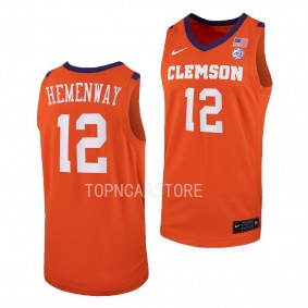 Alex Hemenway #12 Clemson Tigers College Basketball Replica Jersey Orange