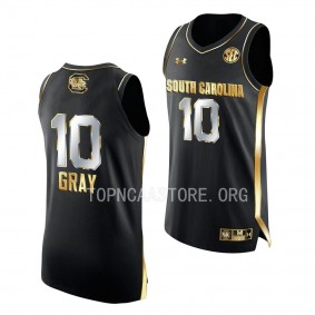 South Carolina Gamecocks Allisha Gray Black #10 Women's Basketball Jersey Golden Edition Unisex