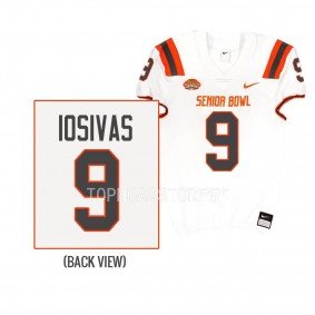 Andrei Iosivas 2023 Senior Bowl American team #9 White Jersey Princeton Tigers Men's Uniform