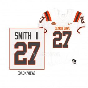 Christopher Smith 2023 Senior Bowl American team #27 White Jersey Georgia Bulldogs Men's Uniform