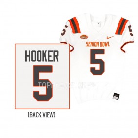 Hendon Hooker 2023 Senior Bowl American team #5 White Jersey Tennessee Volunteers Men's Uniform