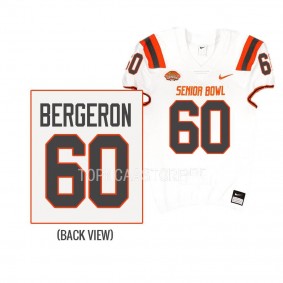 Matthew Bergeron 2023 Senior Bowl American team #60 White Jersey Syracuse Orange Men's Uniform