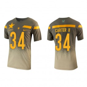 Andre Carter II Army Black Knights 1st Armored Division Old Ironsides Rivalry Replica Jersey T-Shirt Olive