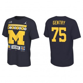 Andrew Gentry Michigan Wolverines Navy College Football Playoff 2022 Fiesta Bowl Illustrated T-Shirt