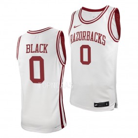 Anthony Black Arkansas Razorbacks #0 White College Basketball Jersey 2022-23 Replica