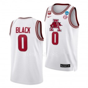 Anthony Black White 2023 NCAA March Madness Arkansas Razorbacksmens Basketball Jersey