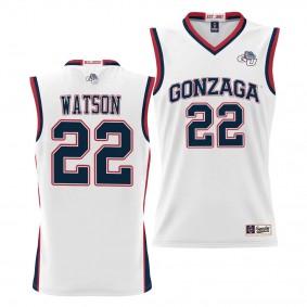 Anton Watson Gonzaga Bulldogs #22 White NIL Basketball Jersey Unisex Lightweight