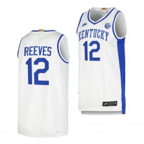 Kentucky Wildcats Antonio Reeves Limited Retro Basketball uniform White #12 Jersey 2023-24