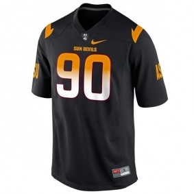 Male Arizona State Sun Devils #90 Will Sutton Black Football Jersey