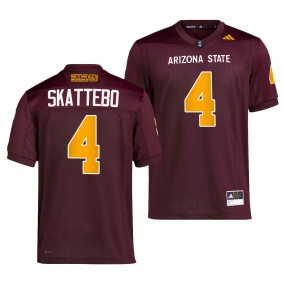 Cameron Skattebo Arizona State Sun Devils Premier Football Maroon Men 4 Jersey 2023