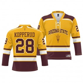 Arizona State Sun Devils Matthew Kopperud Ice Hockey Gold #28 NIL Jersey