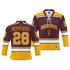 Arizona State Sun Devils Matthew Kopperud Ice Hockey Maroon #28 NIL Jersey