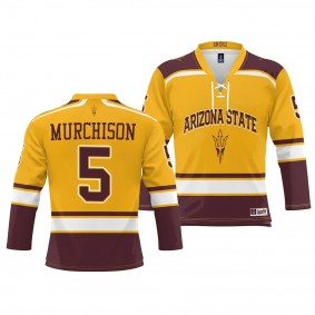 Arizona State Sun Devils Ty Murchison Ice Hockey Gold #5 NIL Jersey