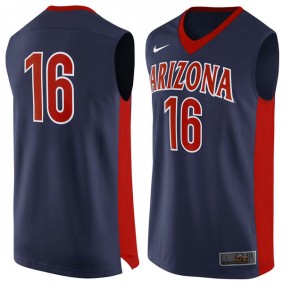 Male Arizona Wildcats #16 Navy Basketball Jersey