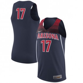 Male Arizona Wildcats #17 Navy Basketball Jersey