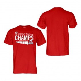 Arizona Wildcats Blue 84 2023 PAC-12 Men's Basketball Conference Tournament Champions Locker Room T-Shirt Red