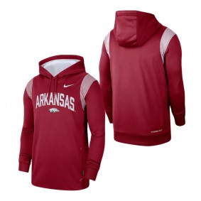 Arkansas Razorbacks 2022 Game Day Sideline Performance Pullover Hoodie Cardinal