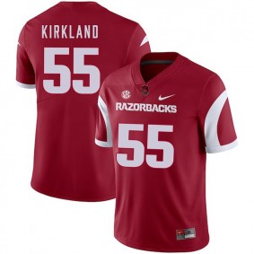 Arkansas Razorbacks Football #55 Cardinal College Denver Kirkland 2018 Game Jersey