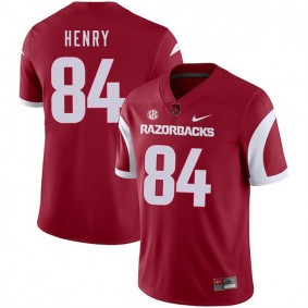 Arkansas Razorbacks Football #84 Cardinal College Hunter Henry 2018 Game Jersey