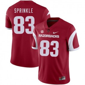 Arkansas Razorbacks Football #83 Cardinal College Jeremy Sprinkle 2018 Game Jersey