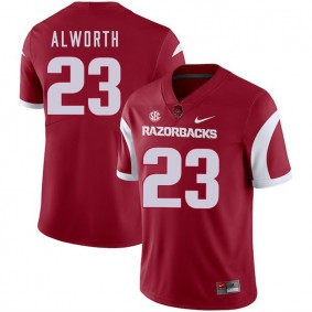 Arkansas Razorbacks Football #23 Cardinal College Lance Alworth 2018 Game Jersey