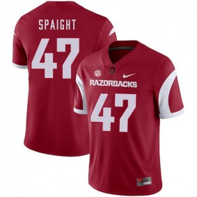 Arkansas Razorbacks Football #47 Cardinal College Martrell Spaight 2018 Game Jersey