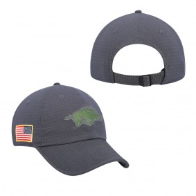 Arkansas Razorbacks Nike Veteran's Day Tactical Heritage86 Adjustable Hat Charcoal