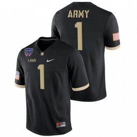 Army Black Knights Jabari Laws #1 Jersey Black 2021 Armed Forces Bowl Champions