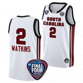 South Carolina Gamecocks Ashlyn Watkins White #2 2024 NCAA March Madness Final Four Jersey Womens Basketball Unisex