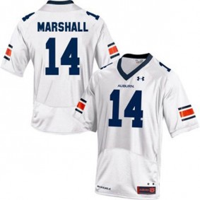 Youth Auburn Tigers #14 Nick Marshall White Football Jersey