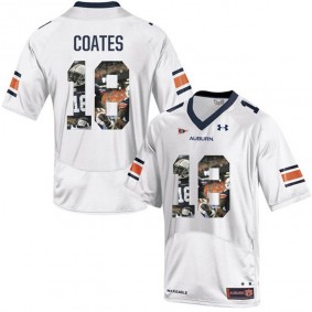 Auburn Tigers #18 Sammie Coates White Printing Player Portrait NCAA Football Premier Jersey