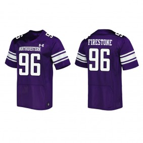 Austin Firestone Northwestern Wildcats Under Armour Team Wordmark Replica Football Jersey Purple