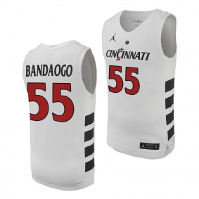 Aziz Bandaogo #55 Cincinnati Bearcats College Basketball Replica Jersey 2023-28 White