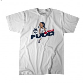 Azzi Fudd Caricature Womens Basketball White T-Shirts