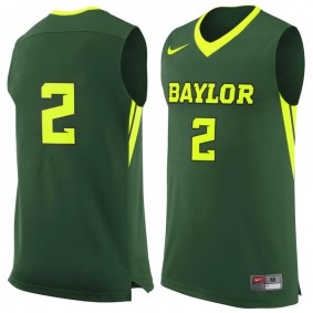 Male Baylor Bears #2 Green Basketball Jersey