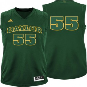 Male Baylor Bears #55 Green Basketball Jersey