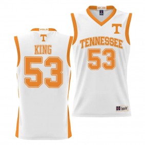 Tennessee Volunteers Bernard King White #53 NIL Basketball Jersey Lightweight Unisex