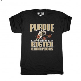 Black Big Ten Champs 3 Petencaa Vintage Purdue Boilermakers Men Shirt