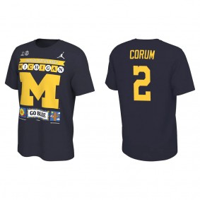 Blake Corum Michigan Wolverines Navy College Football Playoff 2022 Fiesta Bowl Illustrated T-Shirt