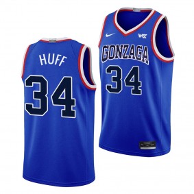 Gonzaga Bulldogs Braden Huff Throwback Basketball Limited uniform Blue #34 Jersey 2023-24