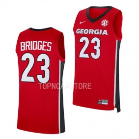 Georgia Bulldogs Braelen Bridges Red #23 Replica Jersey 2022-23 Away Basketball