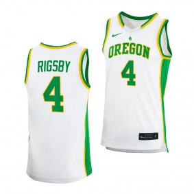 Brennan Rigsby #4 Oregon Ducks College Basketball Jersey 2023-24 White