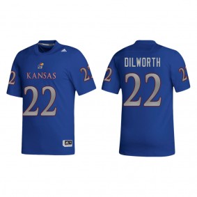 Brian Dilworth Kansas Jayhawks adidas NIL Replica Football Jersey Royal