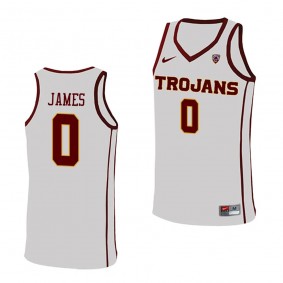 Bronny James USC Trojans #0 White College Basketball Jersey Men Replica