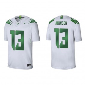 Bryan Addison Oregon Ducks Game Jersey White