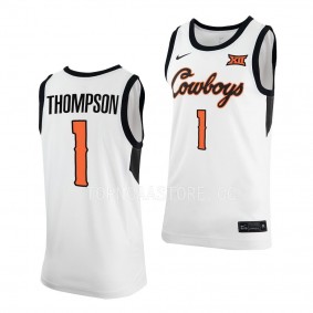 Bryce Thompson #1 Oklahoma State Cowboys Classic Basketball Replica Jersey 2022-23 White