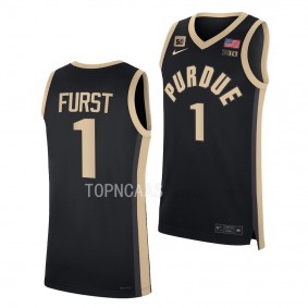 Caleb Furst Purdue Boilermakers #1 Black Replica Basketball Jersey