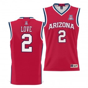 Arizona Wildcats Caleb Love Red #2 NIL Basketball Jersey Lightweight Unisex